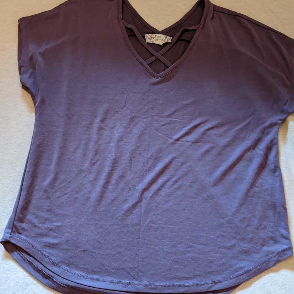 Purple pink republic top